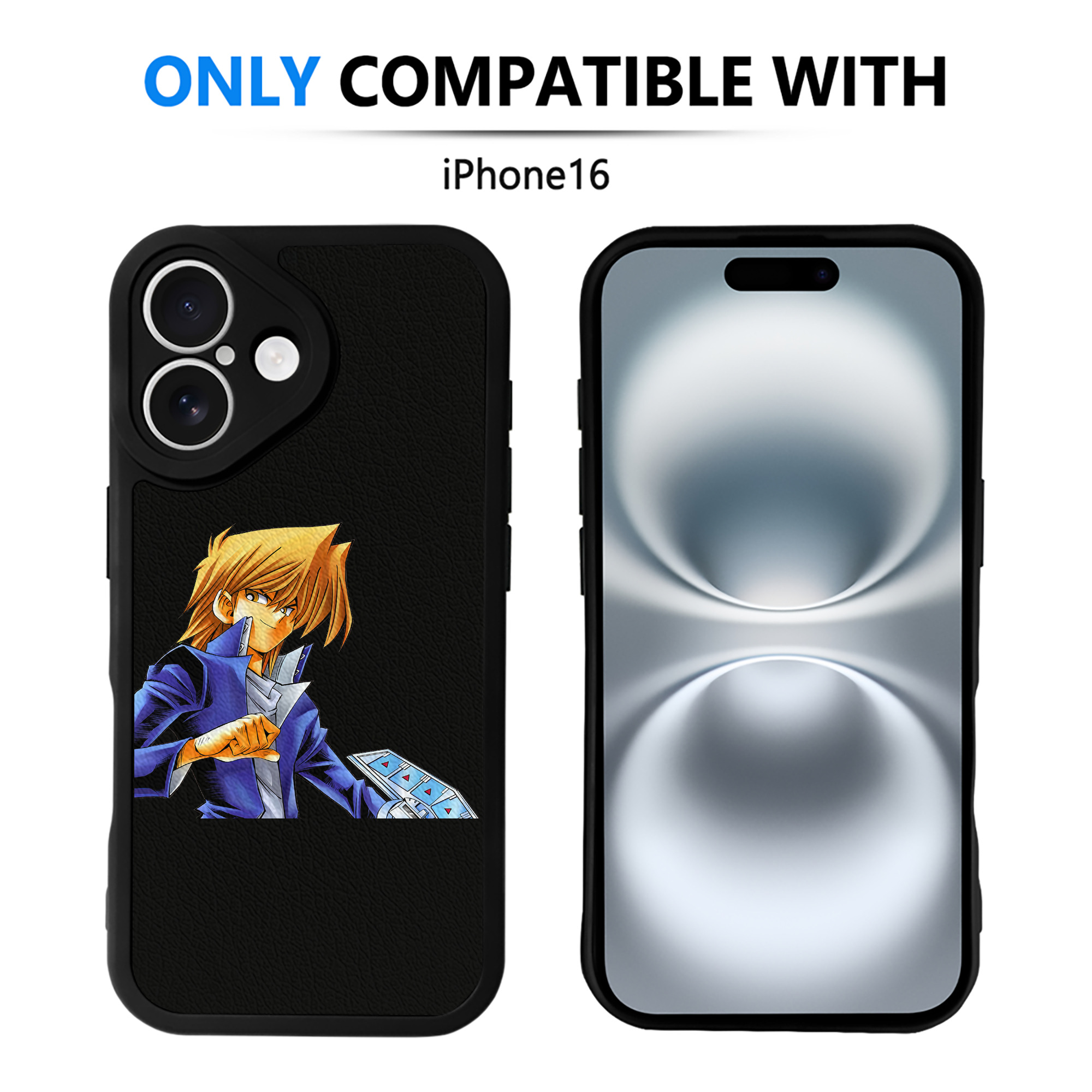 遊☆戯☆王 Yu-Gi-Oh! 【iPhone 16シリーズ対応】シリコンスマホケース（レザー調） 材質：シリコン